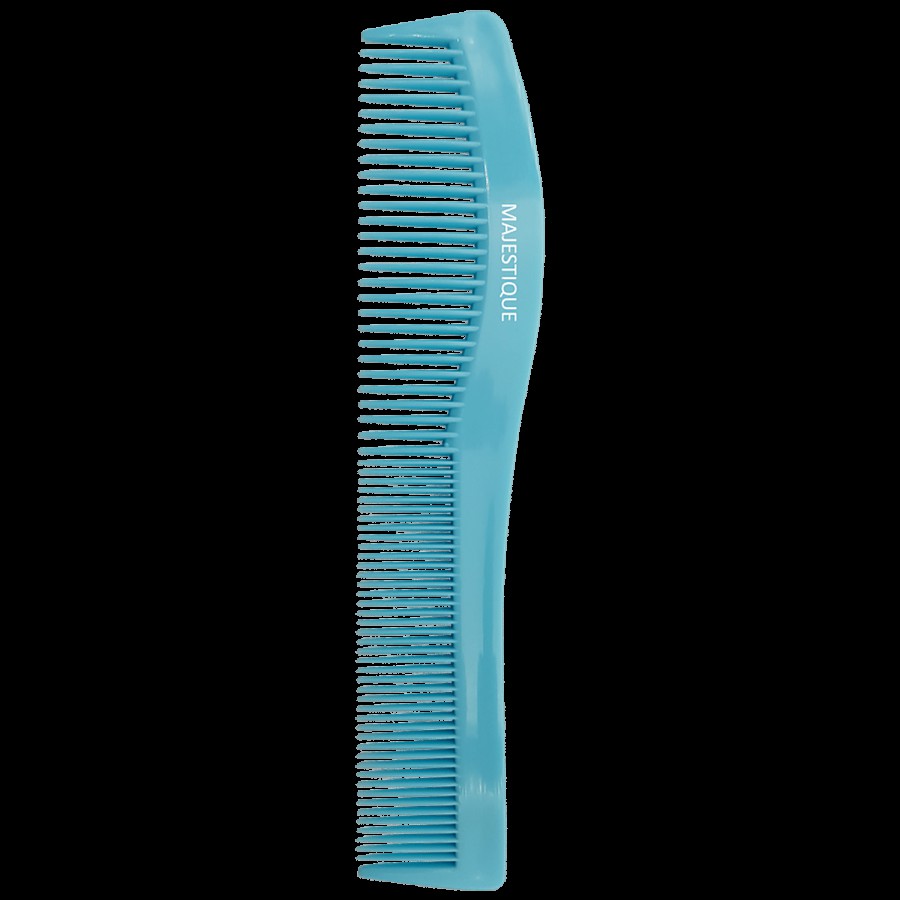 Majestique Long Handle Hair Comb - Round Teeth