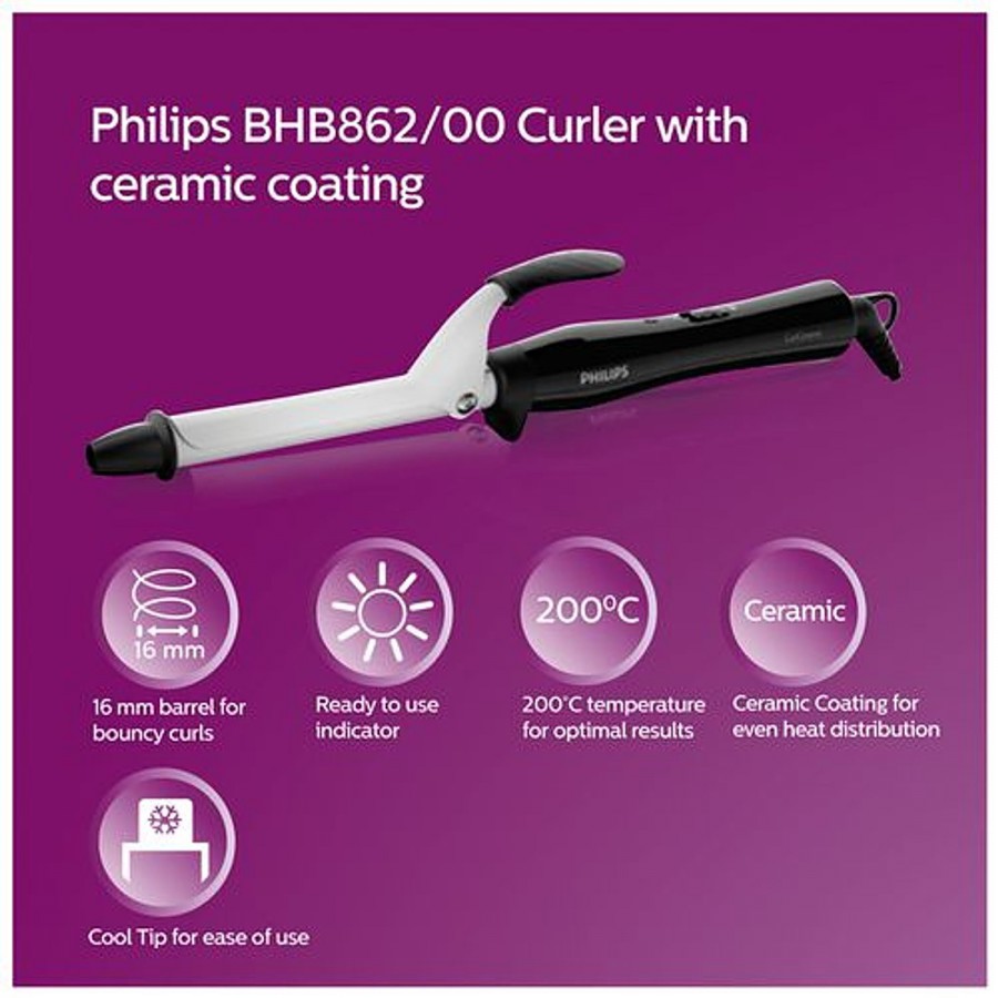 Philips BHB862 Hair Curler - Black/White