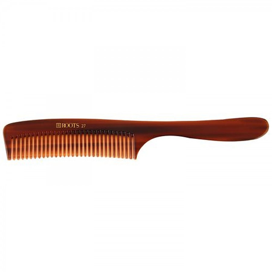 Roots Brown Fine Teeth Comb With Handle For Fine Hair - 27