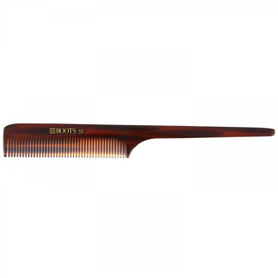 Roots Brown Fine Teeth Styling Tail Comb - 10