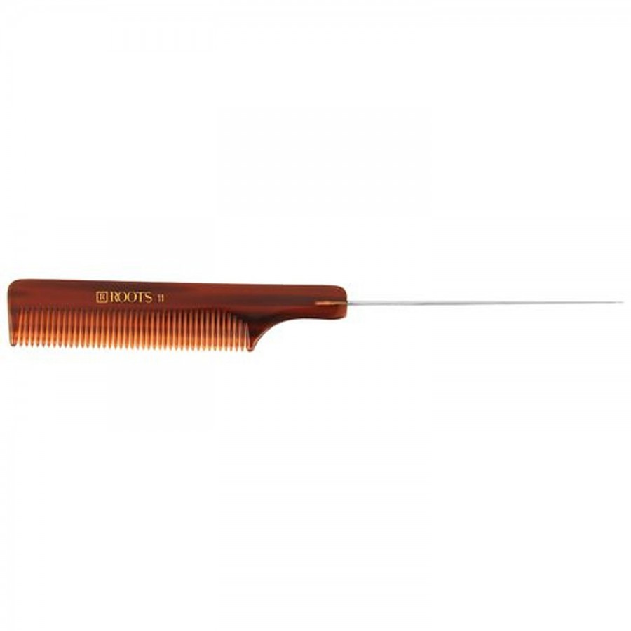 Roots Brown Fine Teeth Wired Sectioning/Styling Comb - 11