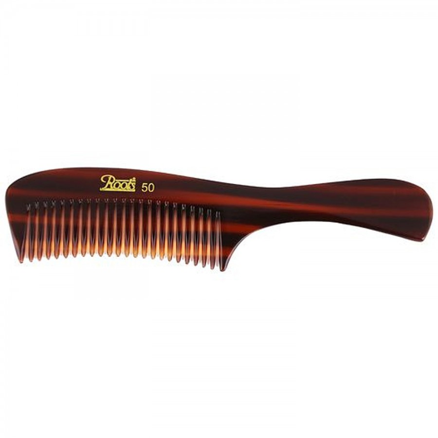 Roots Brown Pocket Comb With Handle - 50