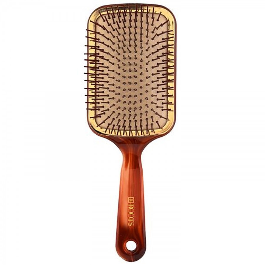 Roots Golden Rim Shell Finish Paddle Hair Brush RTS39