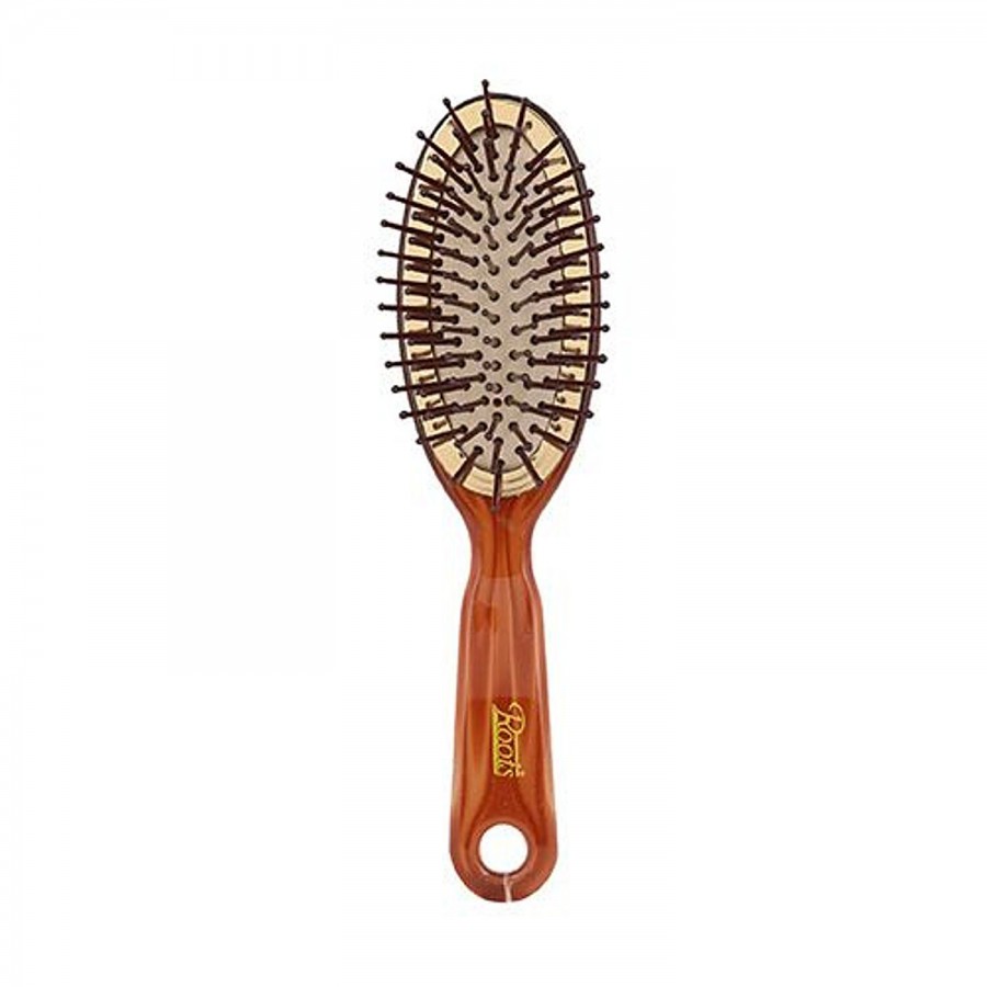 Roots Golden Rim Shell Finish Round Hair Brush RTS35