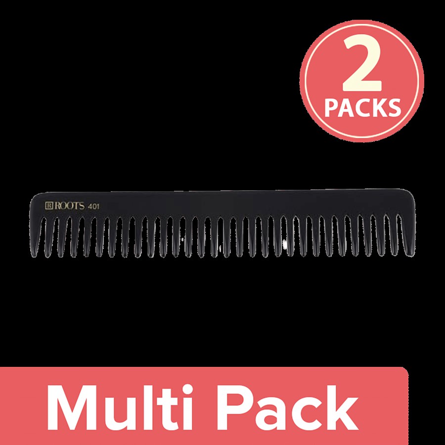 Roots Professional Detangling Combs - Black 401