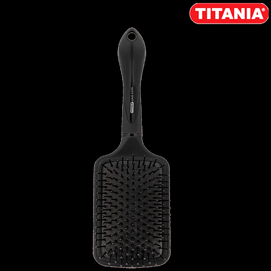 Titania Cushion Hair Brush - With Rubberised Head