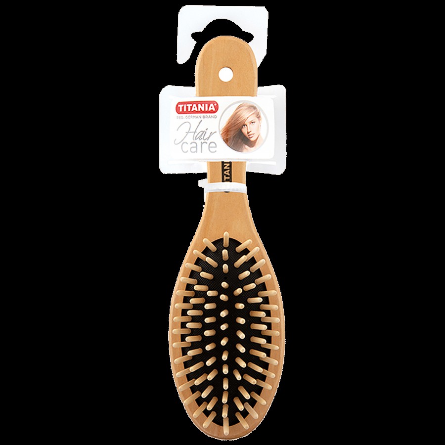 Titania Hair Massage Brush - Wooden