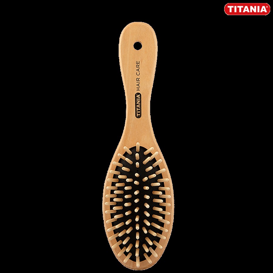 Titania Hair Massage Brush - Wooden