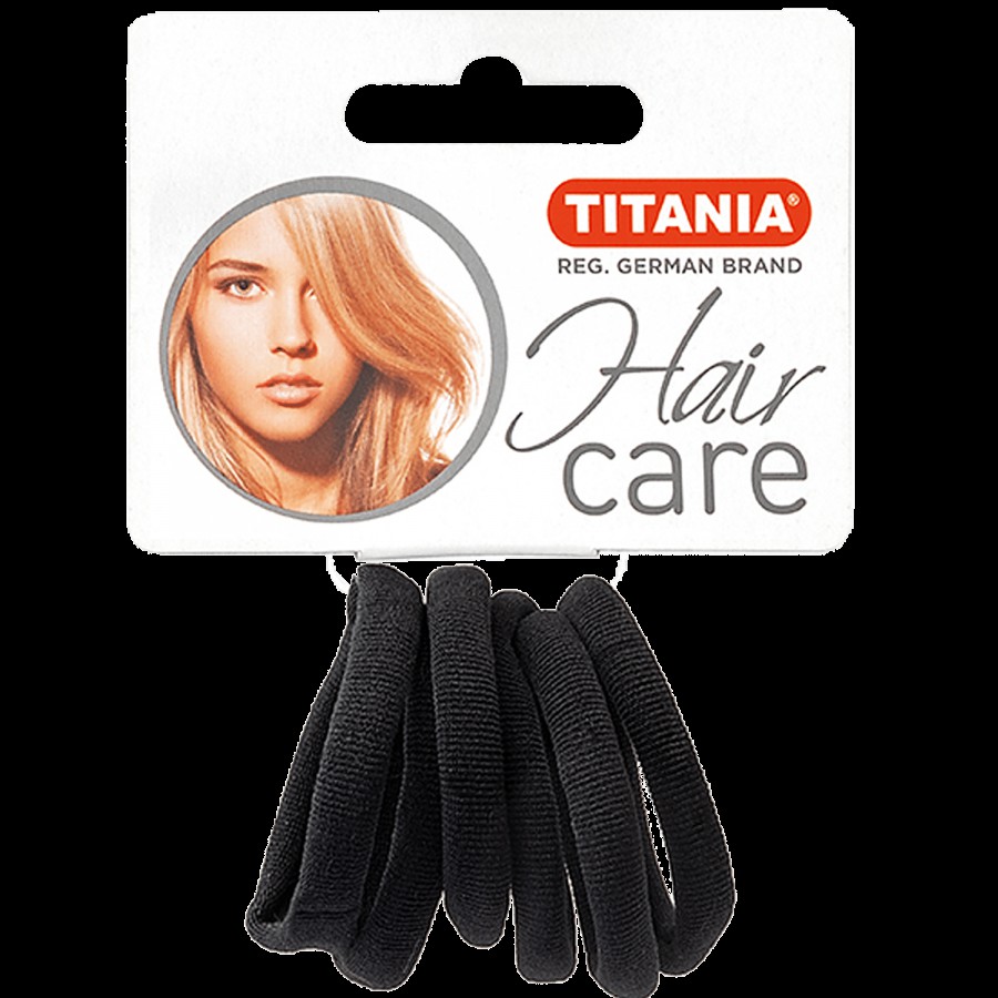 Titania Hair/Rubber/Tie/Elastic/Pony Bands - Black