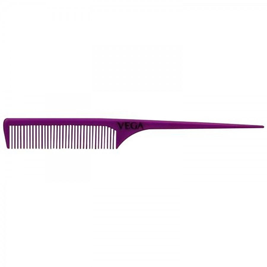 Vega 1272 Tail Comb with Long Head - Purple / Colour May Vary