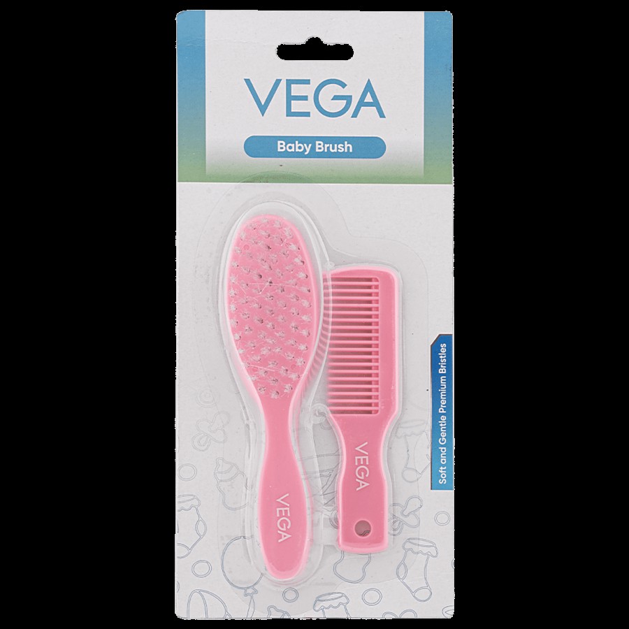 Vega Baby Brush & Comb Set - 9959