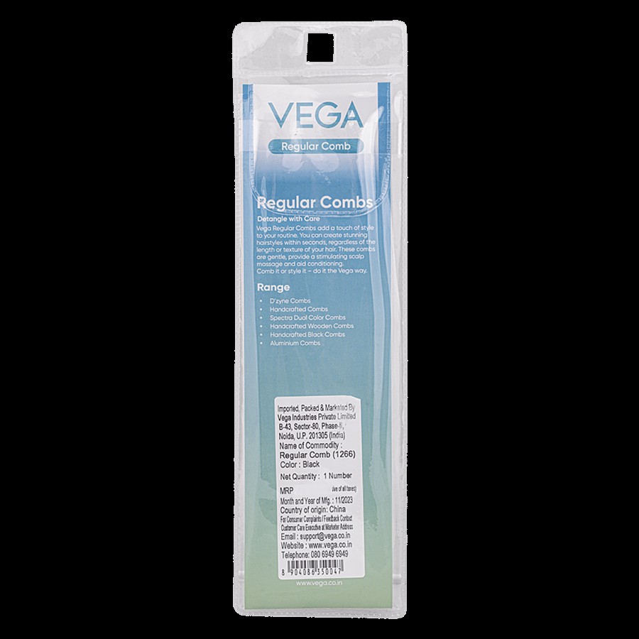 Vega De-Tangling Comb - 1 Row