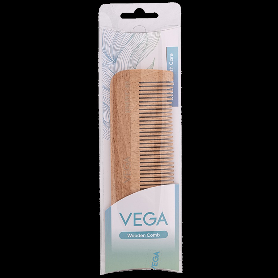 Vega Dressing Wooden Comb - HMWC-03