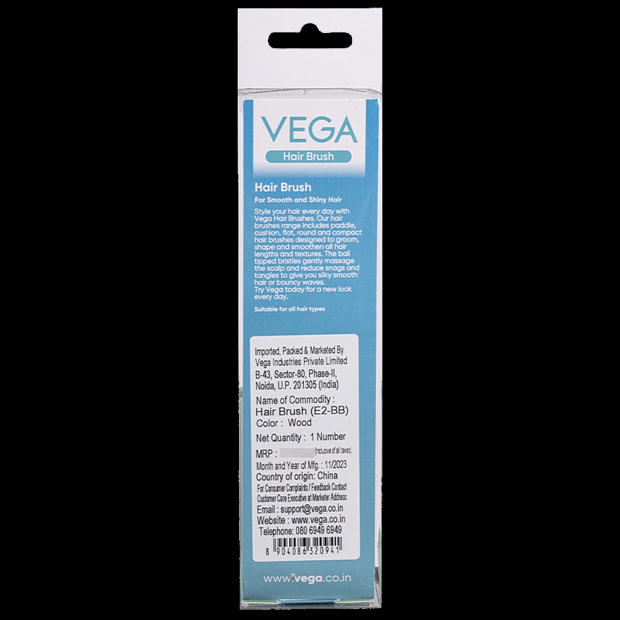 Vega E2-BB Small Wooden Cushioned Brush