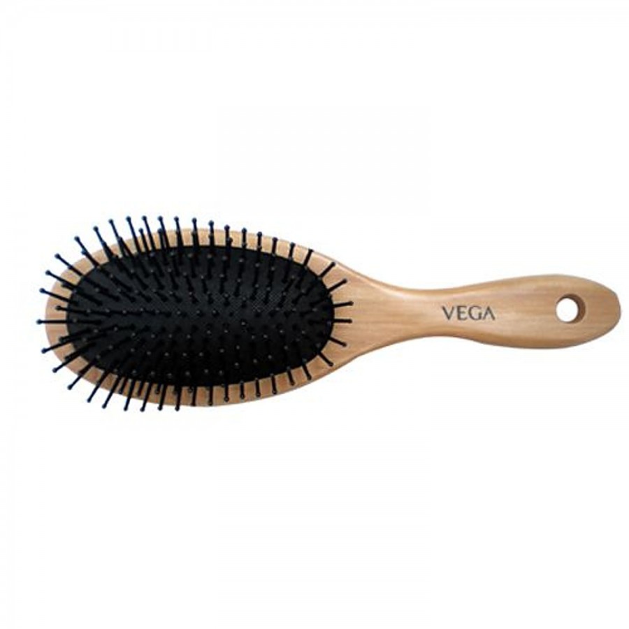 Vega E2-CBB Wooden Bamboo Cushioned Brush - Colour May Vary