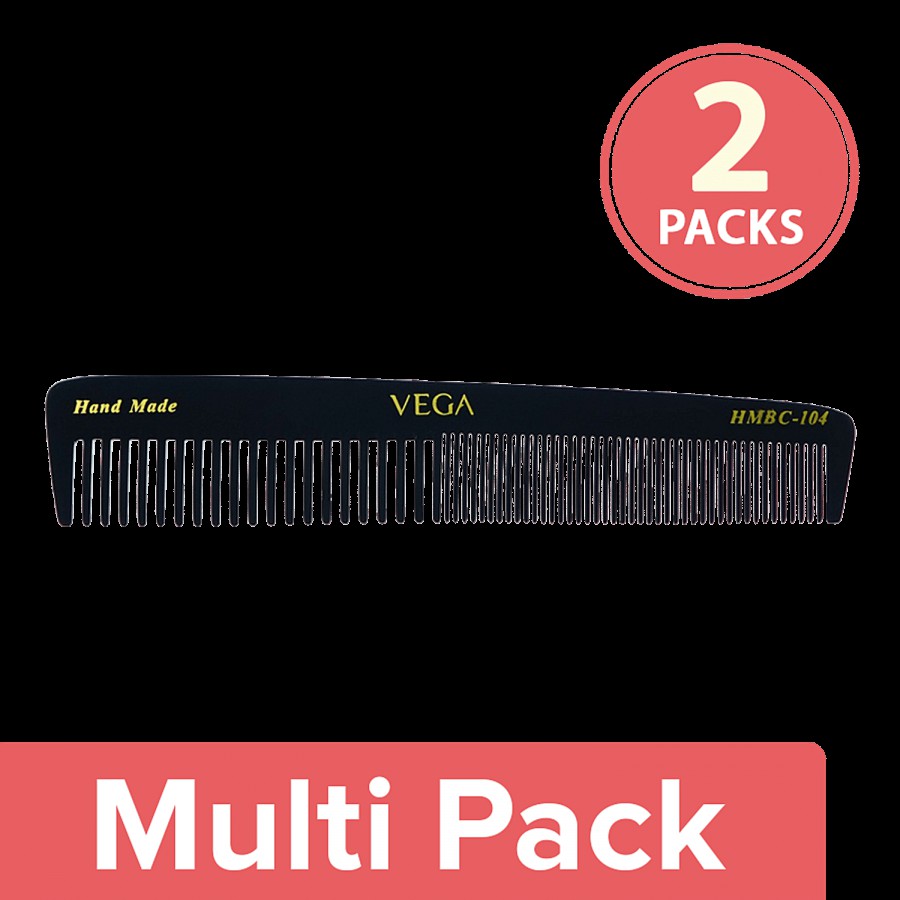 Vega Graduated Black Dressing Comb - HMBC-104