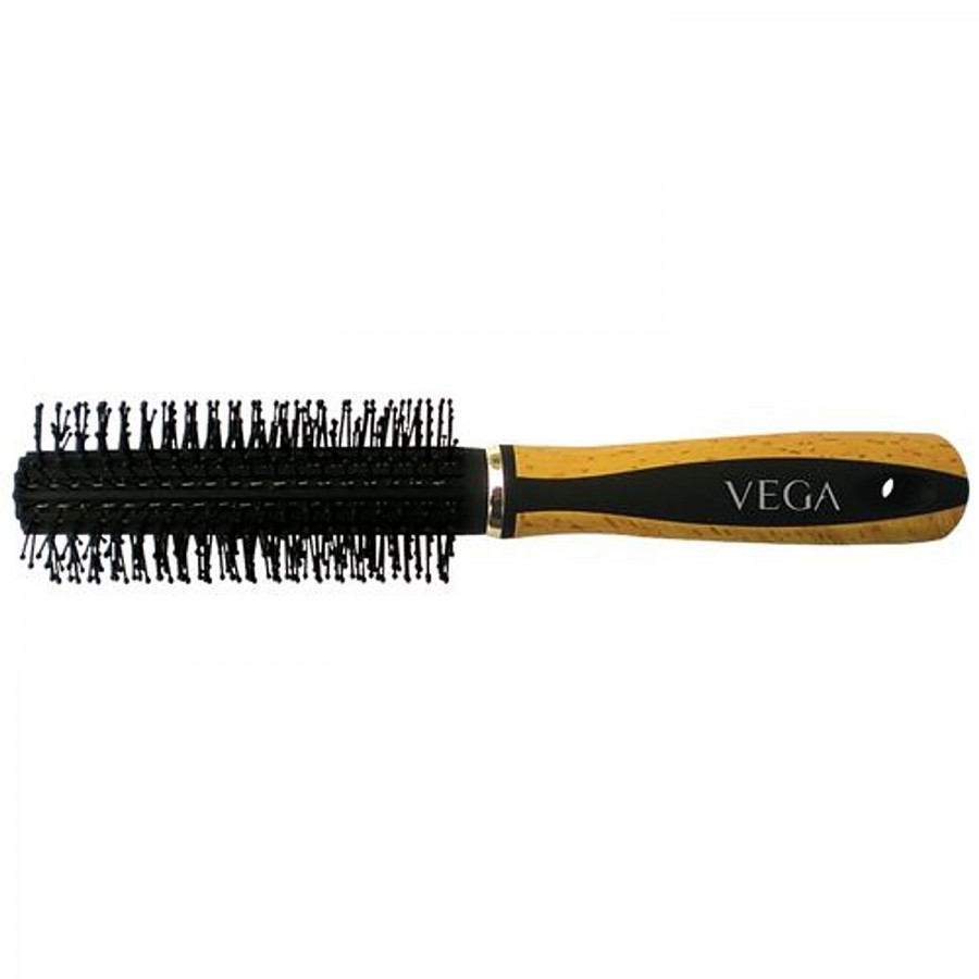 Vega H6-RB Round & Roll Brush - Yellow & Black / Colour May Vary