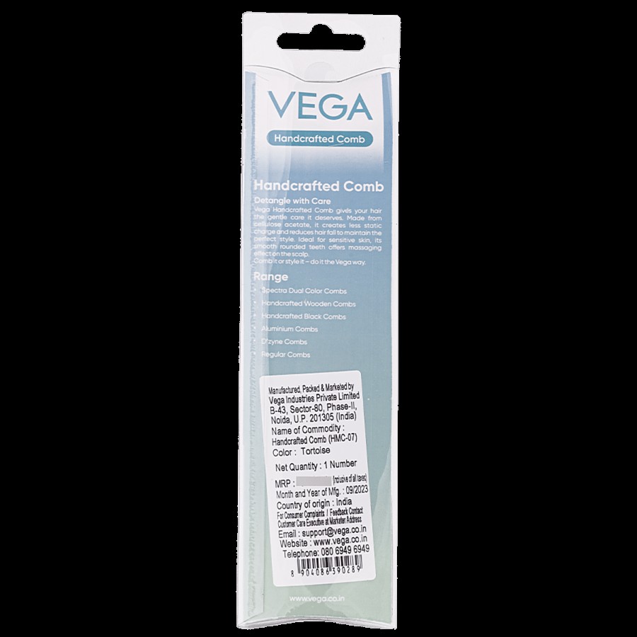 Vega HMC-07 Women's Dressing Comb - Red / Colour May Vary