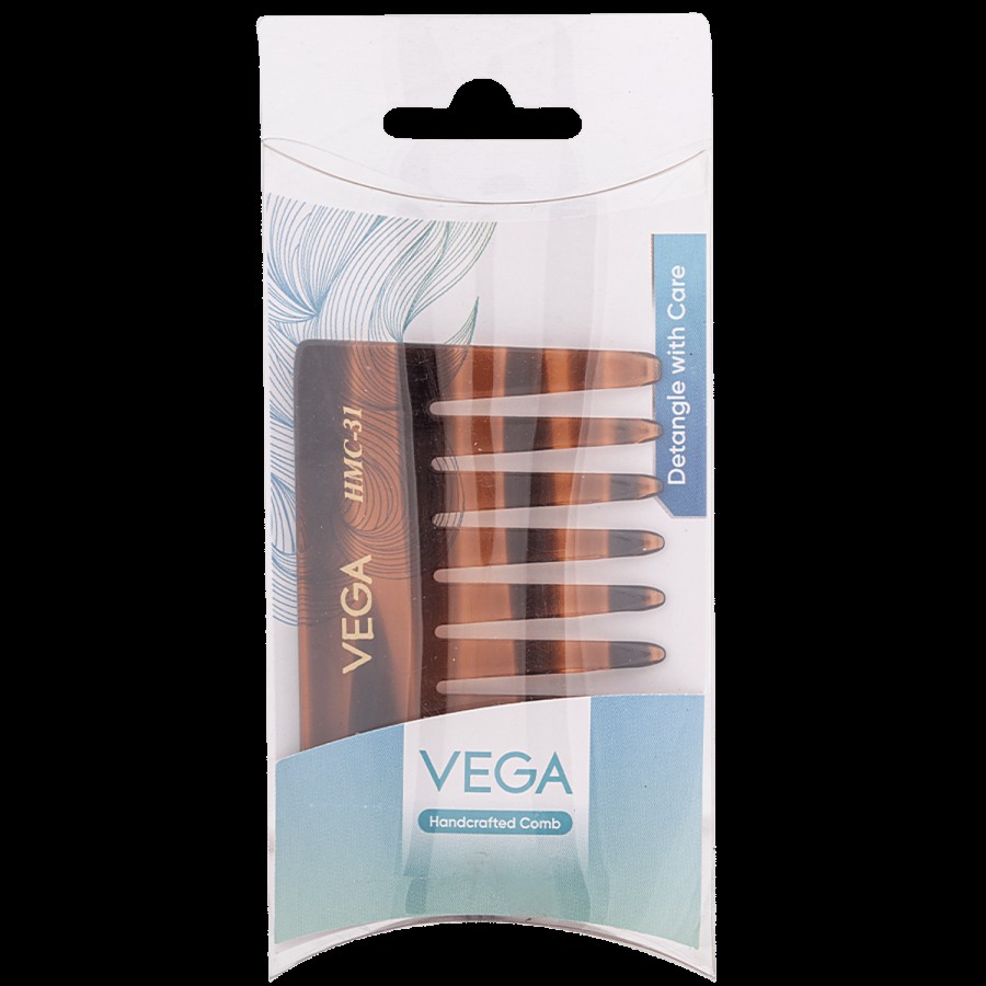 Vega HMC-31 Small Shampoo Comb - Brown / Colour May Vary