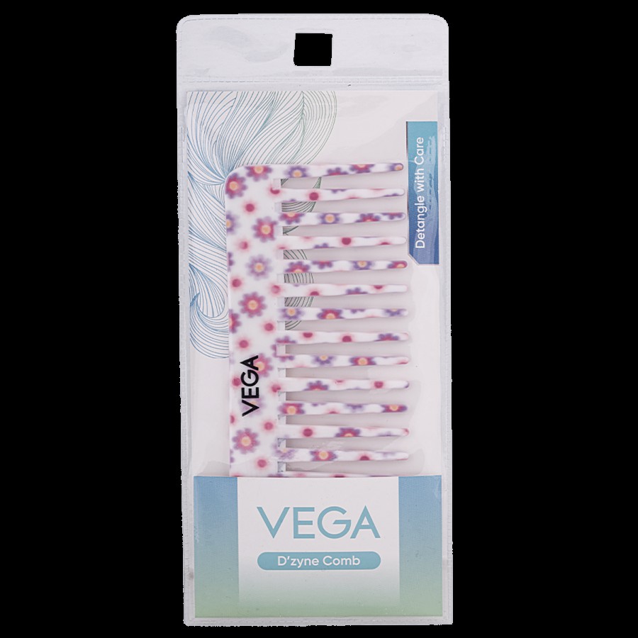 Vega Lilac Shampoo Comb - DC-1268