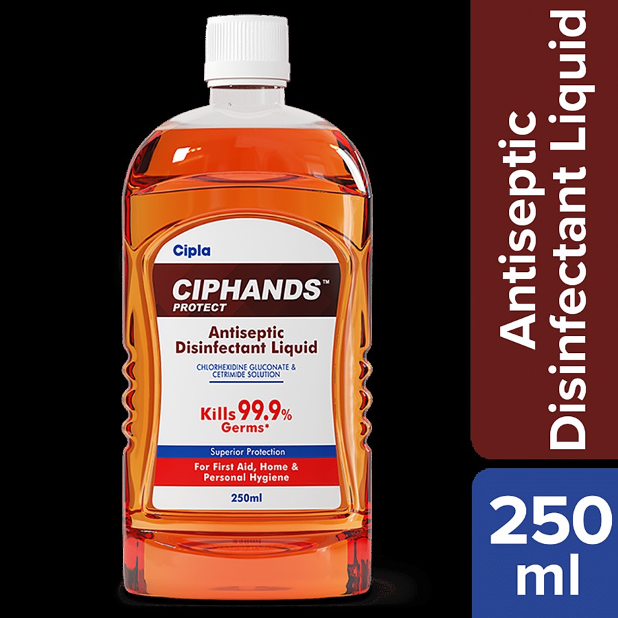 Ciphands Protect Antiseptic Disinfectant Liquid - Kills 99.9% Germs