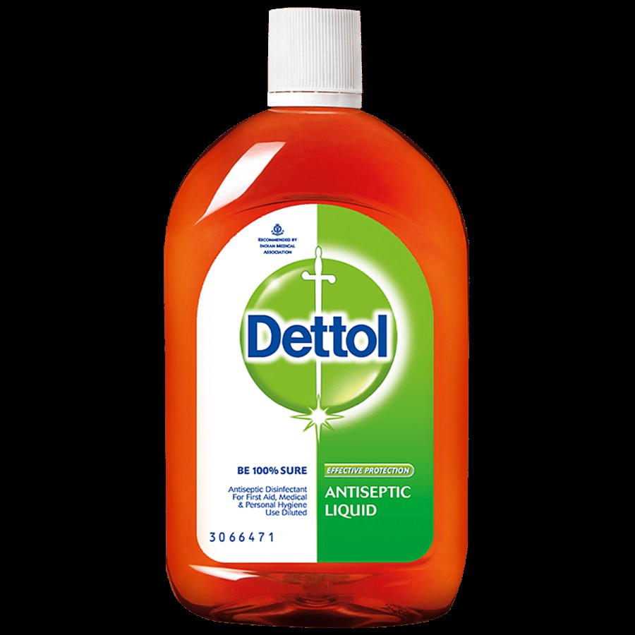 Dettol Antiseptic Liquid 1 L + Laundry Sanitizer- Fresh Linen 480 ml