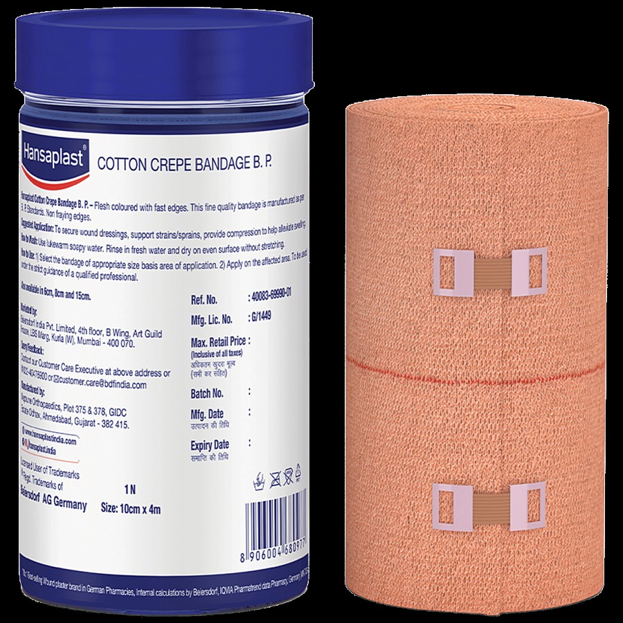 Hansaplast Cotton Crepe Bandage - 10 Cm X 4 M