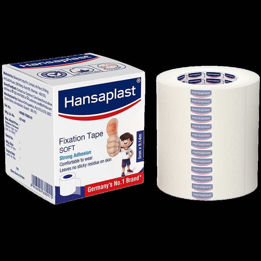 Hansaplast Fixation Tape Soft - 5 Cm X 9.14 M