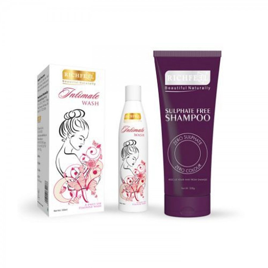 Richfeel Personal Hygiene Combo - Intimate Wash & Sulphate Free Shampoo