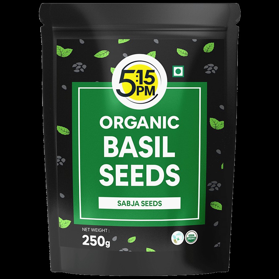 5:15PM Organic Basil/Sabja Seeds - High In Fibre