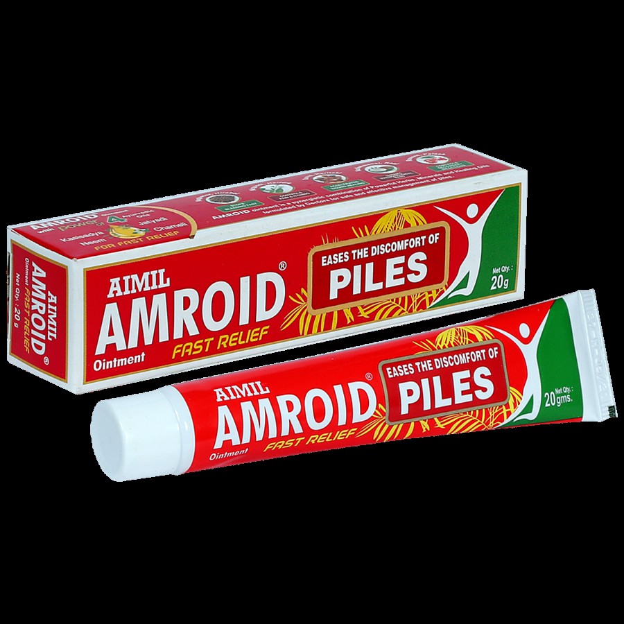 AIMIL Amroid Ointment - Provides Relief From Piles