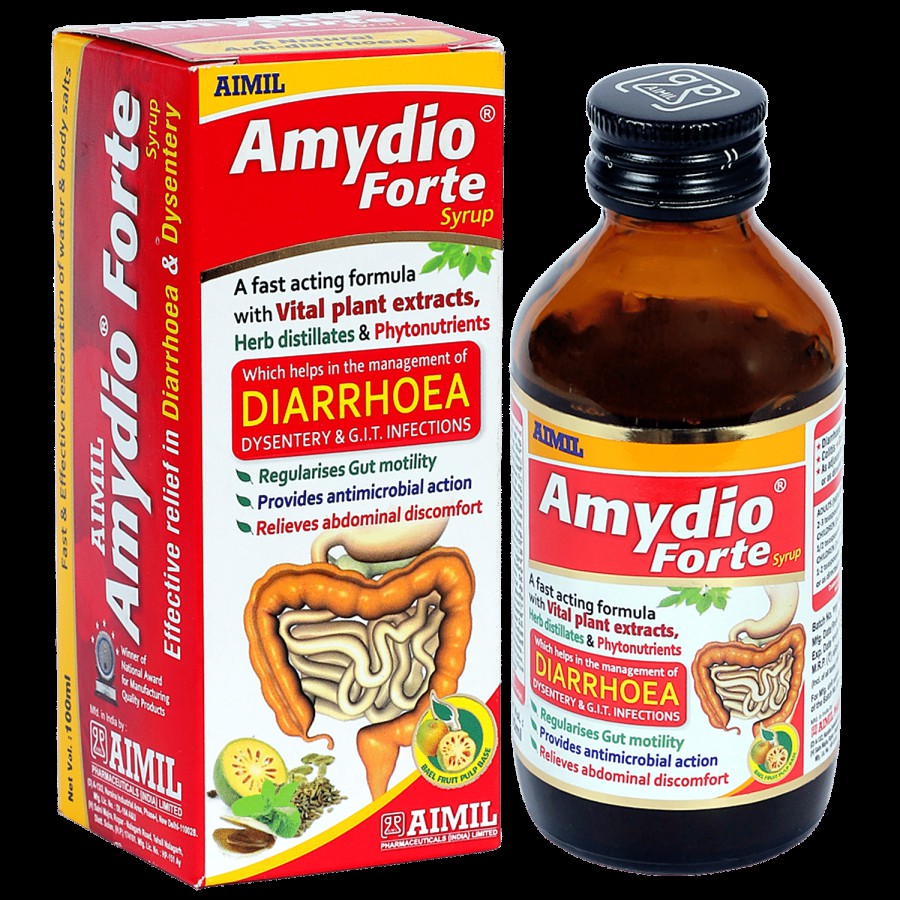 AIMIL Amydio Forte Syrup - Fast-Acting Formula