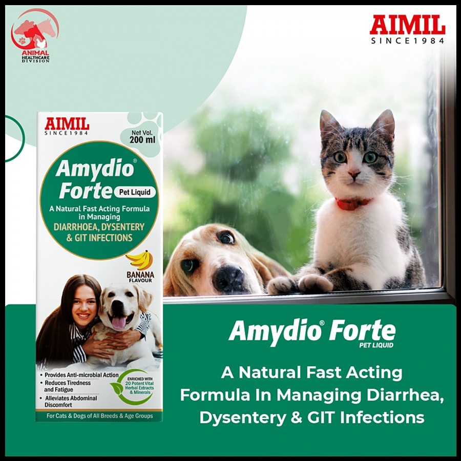 AIMIL Amydio Pet Liquid - Herbal Formula For Diarhoea