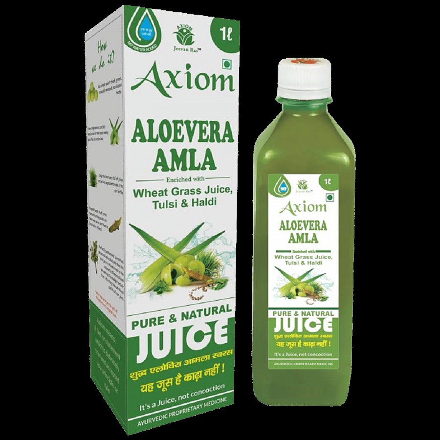 Axiom Aloevera Amla Juice - With Wheat Grass