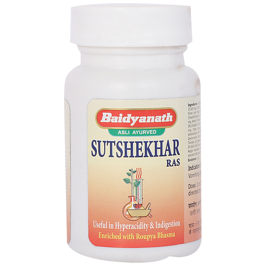 Baidyanath Sutshekhar Ras Tablet - Useful in Hyperacidity & Indigestion