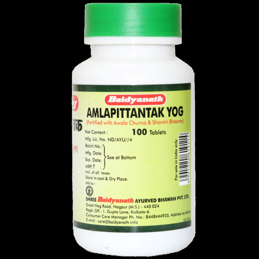 Baidyanath Amlapittantak Yog Tablets - Relieves Hyper Acidity