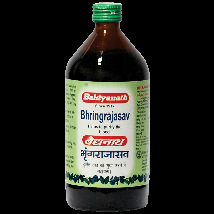 Baidyanath Bhringrajasav Tonic - Ayurvedic Blood Purifier