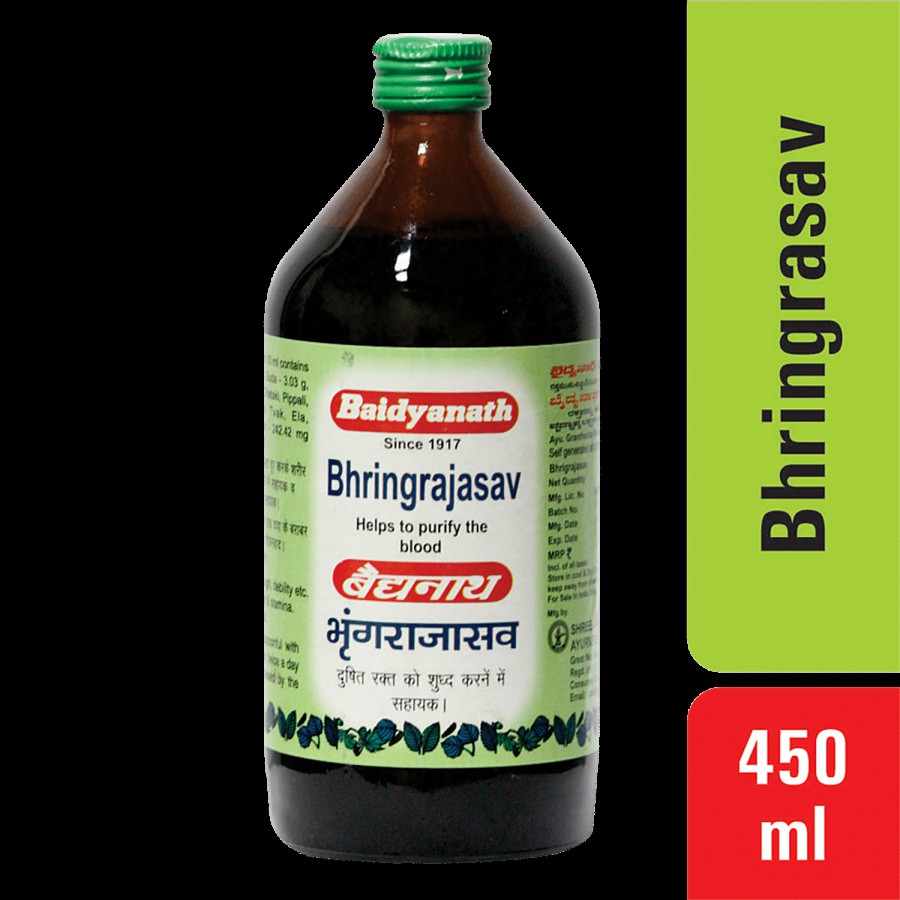 Baidyanath Bhringrajasav Tonic - Ayurvedic Blood Purifier