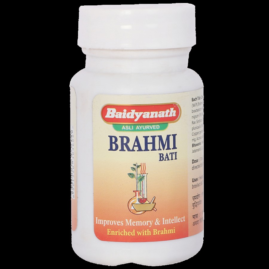 Baidyanath Brahmi Bati Tablet - Improves Memory & Intellect