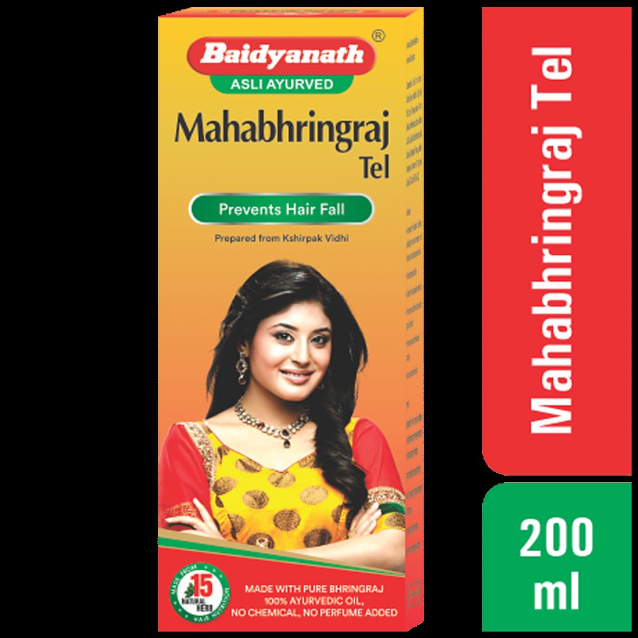 Baidyanath Mahabhringraj Tel - Hairfall Reduction & Dandruff Control