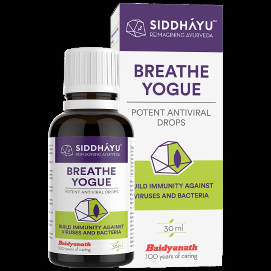 Baidyanath Nagpur Breathe Yogue - Antiviral Mask Drops For Respiratory Wellness