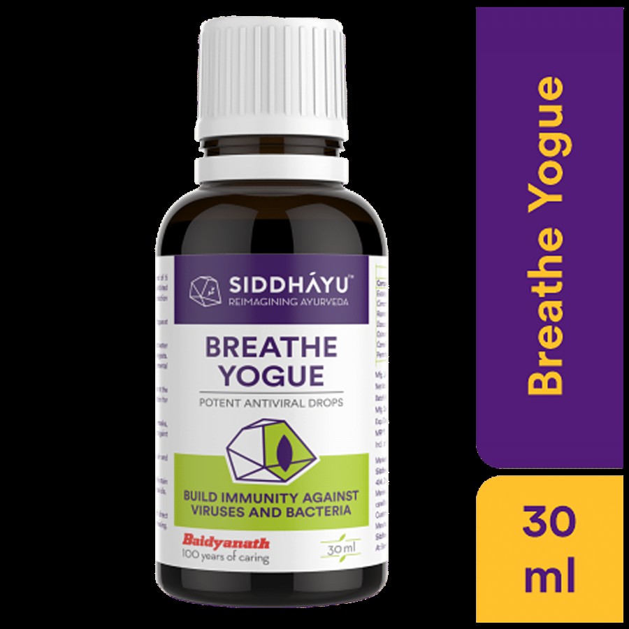 Baidyanath Nagpur Breathe Yogue - Antiviral Mask Drops For Respiratory Wellness