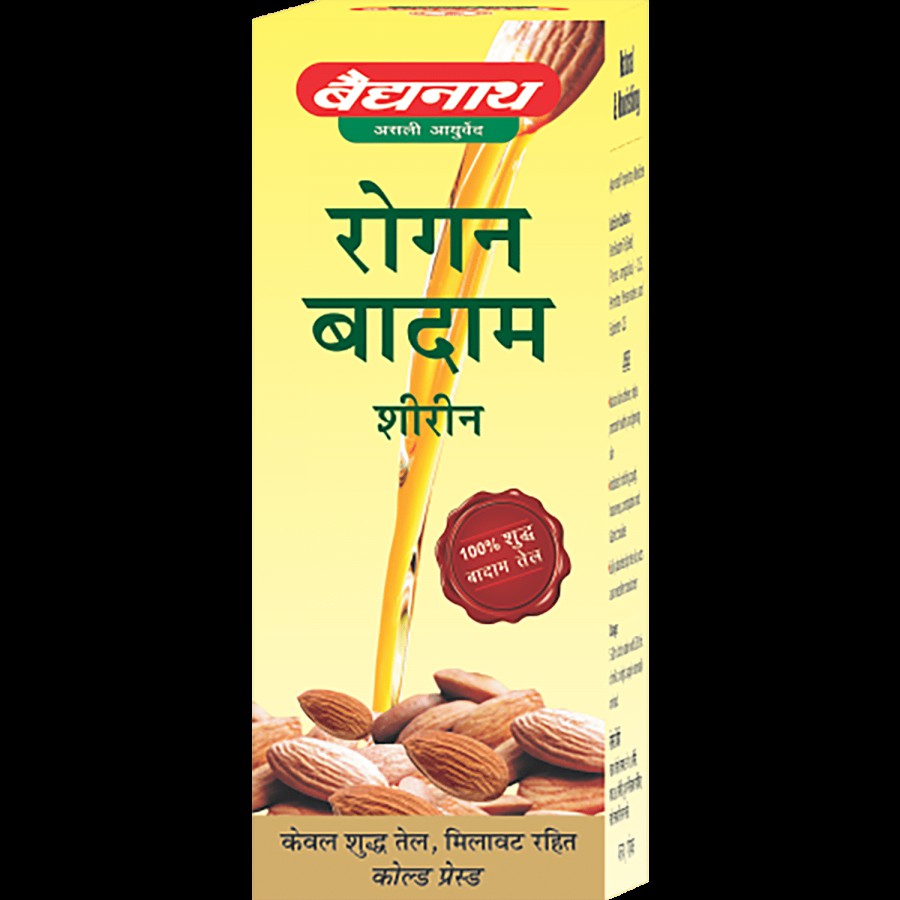 Baidyanath Nagpur Rogan Badam Oil - Nourishes Skin And Hair