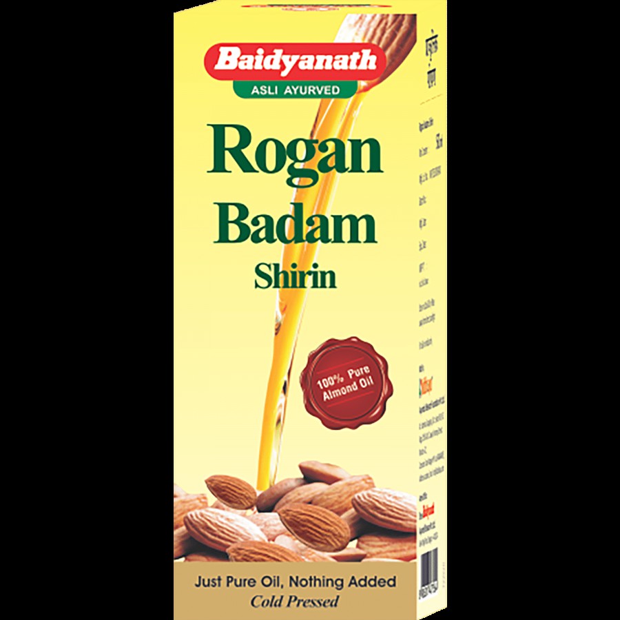 Baidyanath Nagpur Rogan Badam Oil - Nourishes Skin And Hair