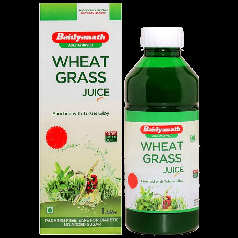 Baidyanath Organic Wheat Grass Juice With Tulsi & Giloy