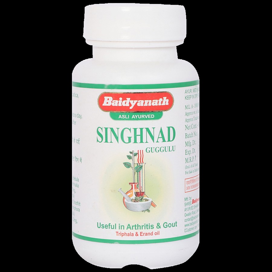 Baidyanath Singhnad Guggulu Tablet - Useful in Arthritis & Gout