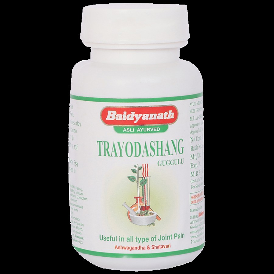 Baidyanath Trayodashang  Guggulu Tablet - Helps Strengthen Nerves