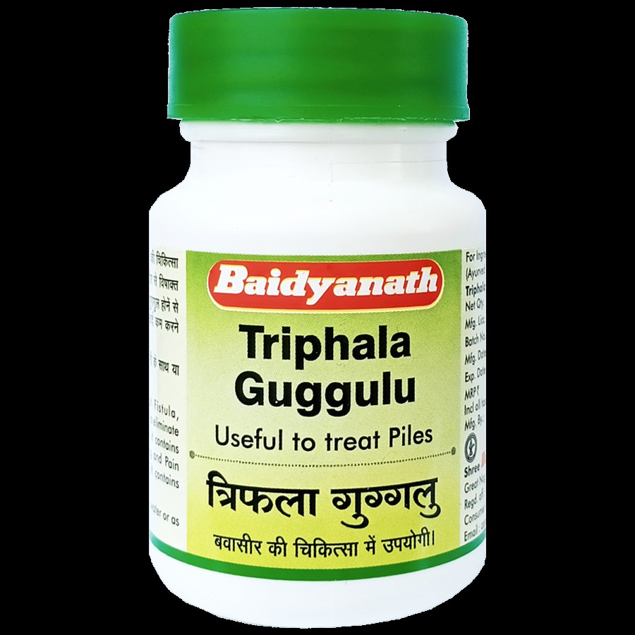 Baidyanath Triphala Guggulu Tablets - For Treating Piles