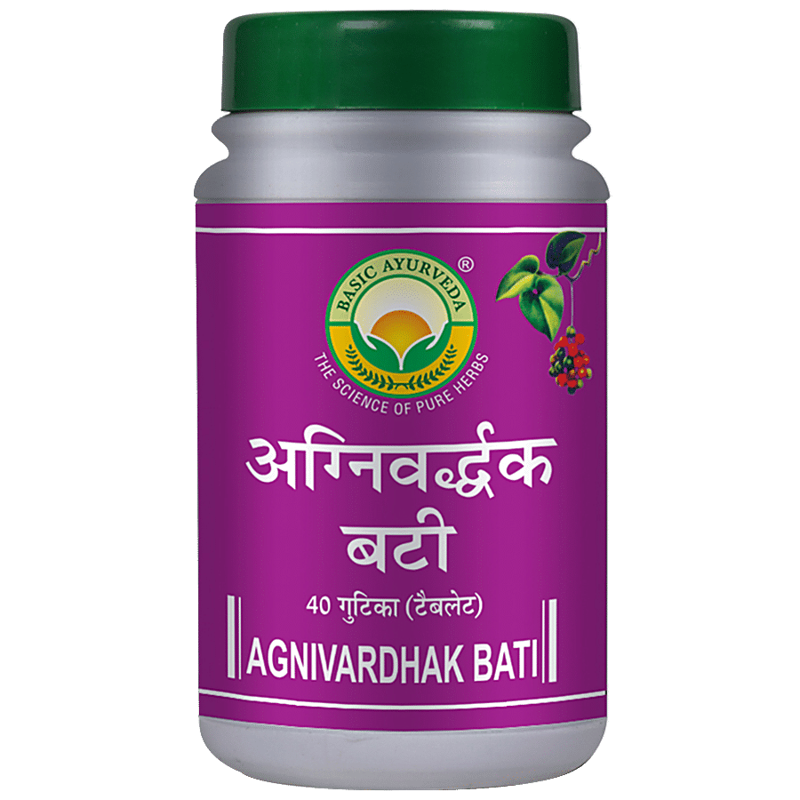 Basic Ayurveda Agnivardhak Bati - Helpful In Gastritis & Constipation