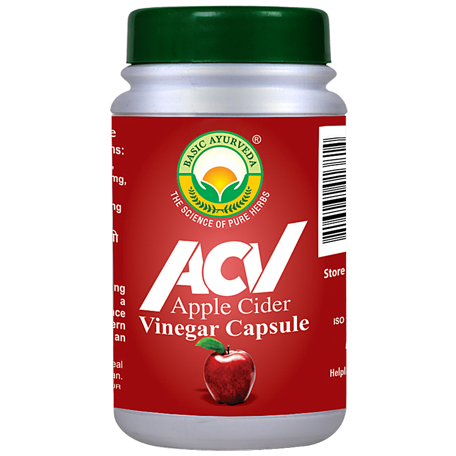 Basic Ayurveda Apple Cider Vinegar Capsules - Detoxifies